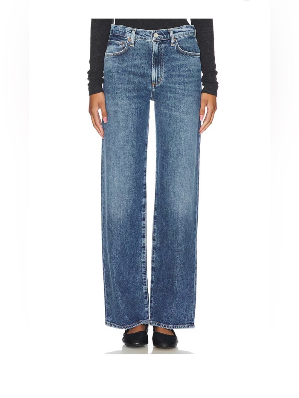 Agolde Harper Mid Rise Relaxed Straight Jeans in Fix size 30